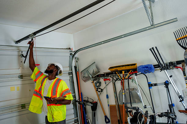 Professional Garage Door Maintenance technician working in Fredericksburg, PA